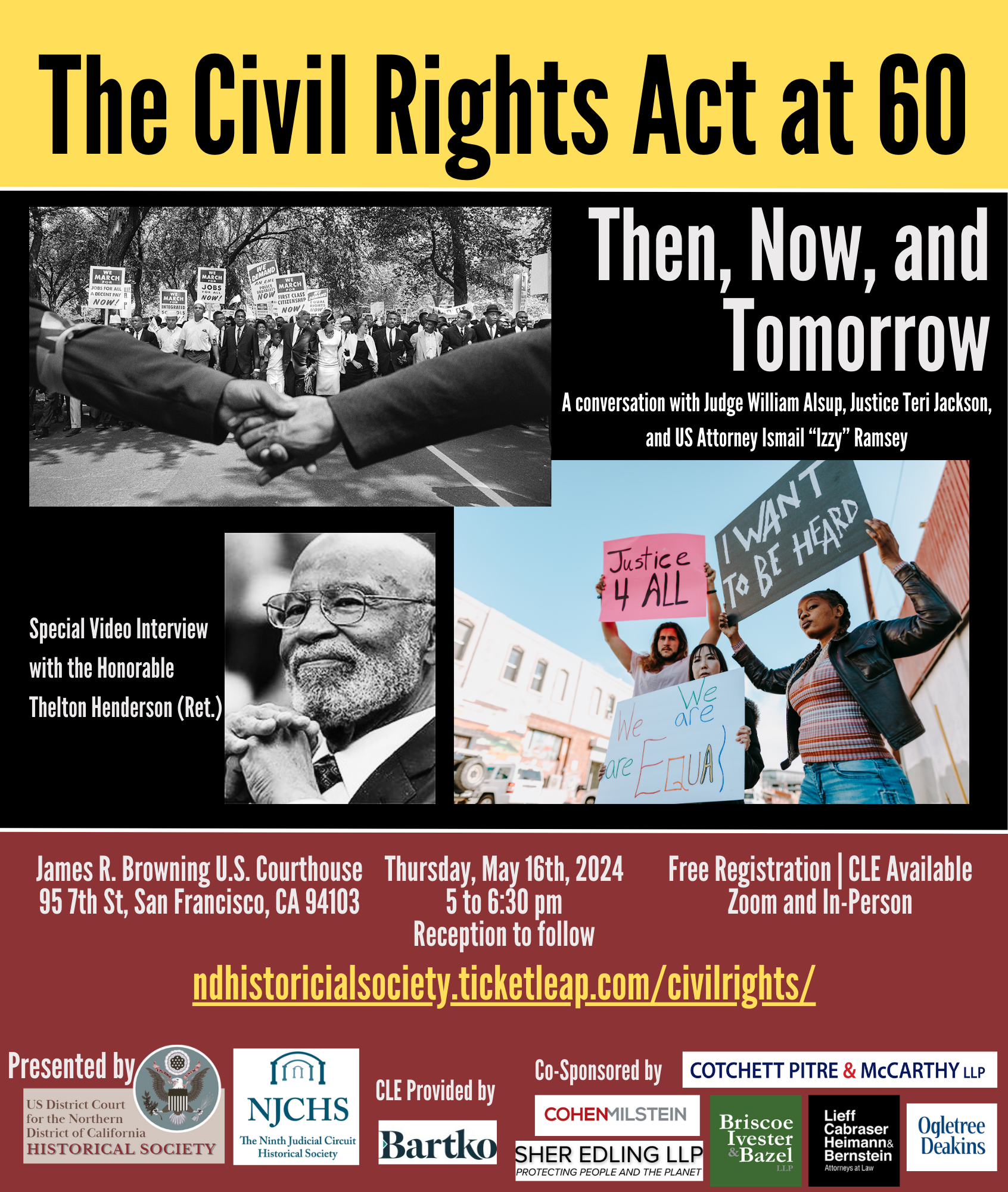 Pictured: Flyer for The Civil Rights Act at 60: Then, Now, and Tomorrow