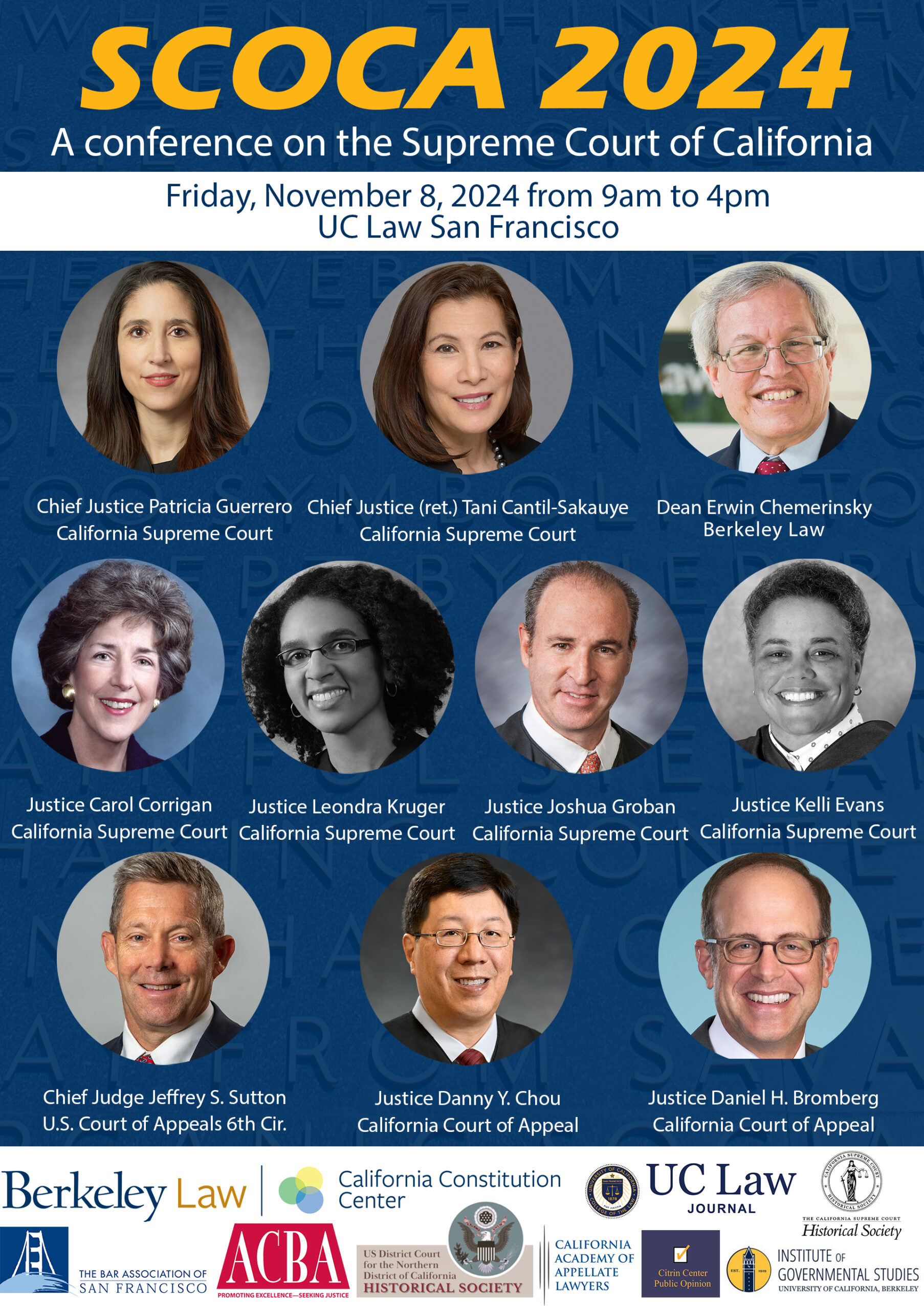 Pictured: Flyer for SCOCA 2024: A Conference on the Supreme Court of California